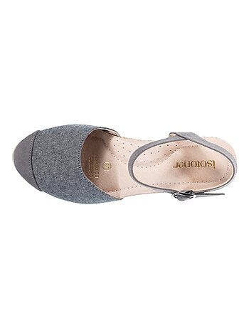 Espadrillas con tacco di 6 cm, suola ultraconfortevole e con memoria di forma Isotoner