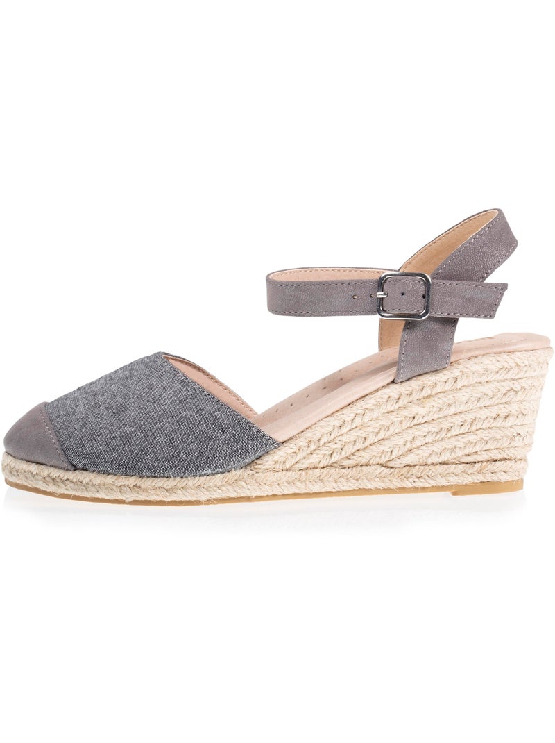 Espadrillas con tacco di 6 cm, suola ultraconfortevole e con memoria di forma  Isotoner Grigio grigio - Kiabi