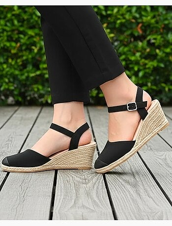 Espadrillas con tacco di 6 cm, suola ultraconfortevole e con memoria di forma