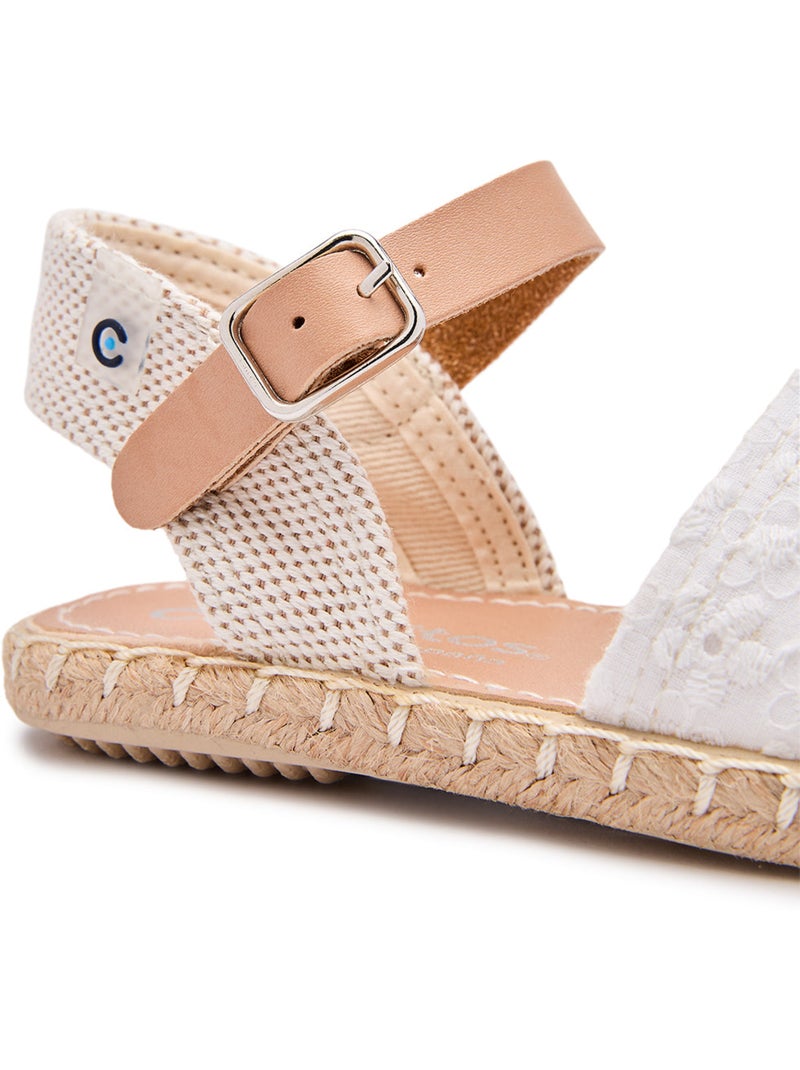 Espadrillas conguitos bordado floral Bianco - Kiabi