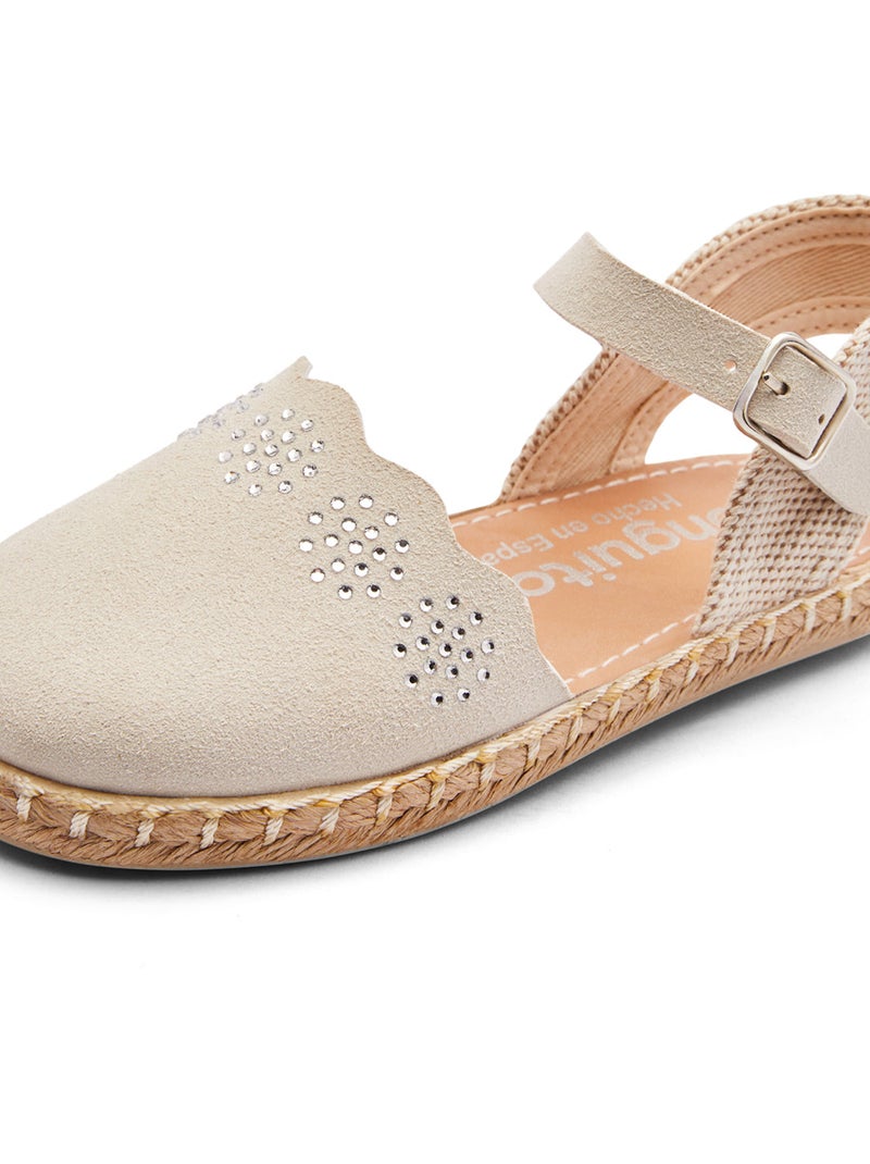 Espadrillas conguitos brillantes Beige - Kiabi
