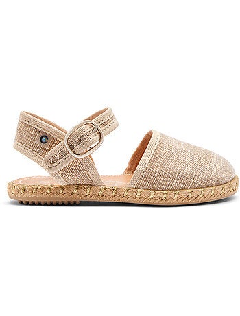 Espadrillas conguitos hebilla hilo oro