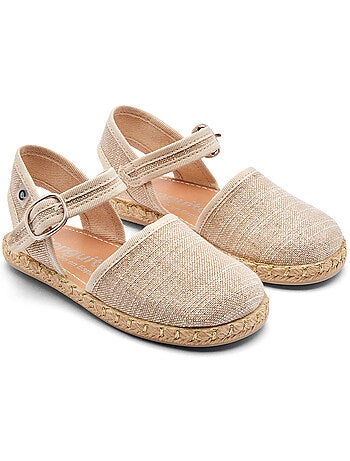 Espadrillas conguitos hebilla hilo oro