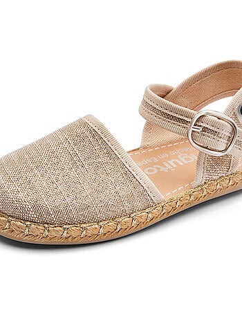 Espadrillas conguitos hebilla hilo oro