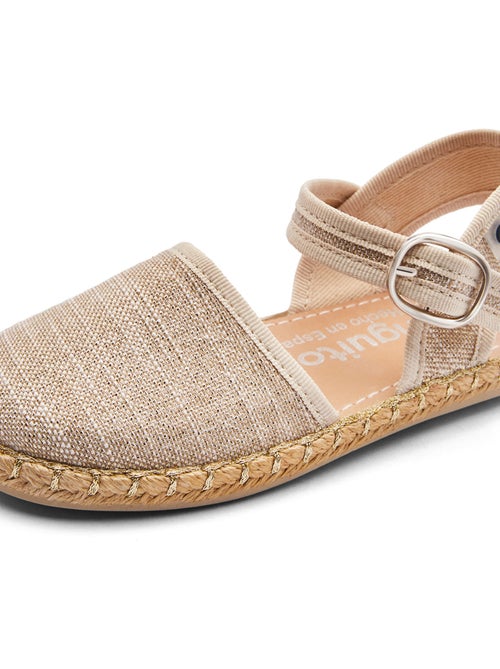Espadrillas conguitos hebilla hilo oro - Kiabi Espadrillas conguitos hebilla hilo oro - Kiabi