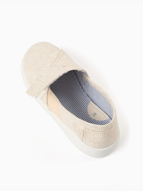 Espadrillas in lino con chiusura a strappo - Kiabi