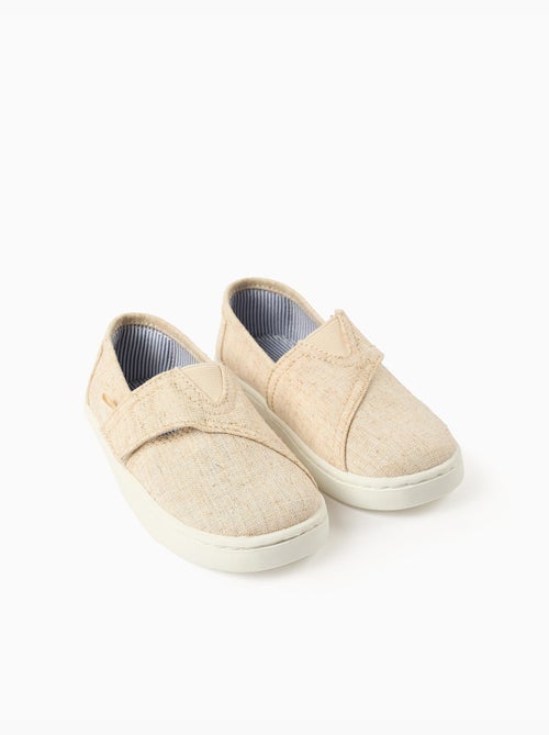 Espadrillas in lino con chiusura a strappo - Kiabi