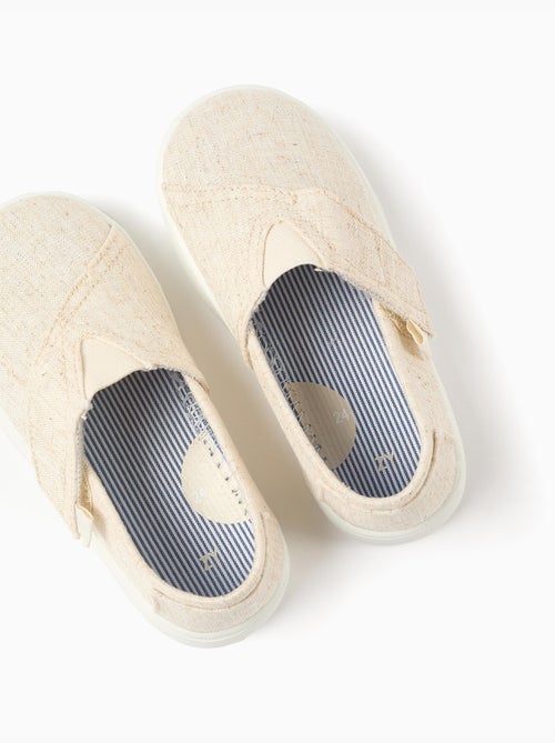 Espadrillas in lino con chiusura a strappo - Kiabi