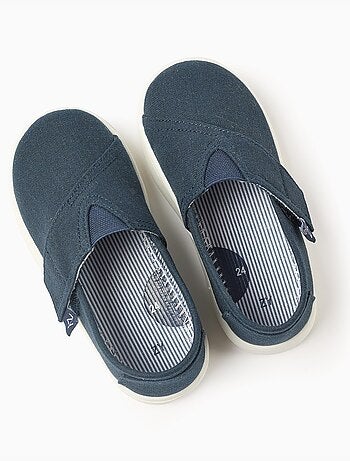 Espadrillas in lino con chiusura a strappo