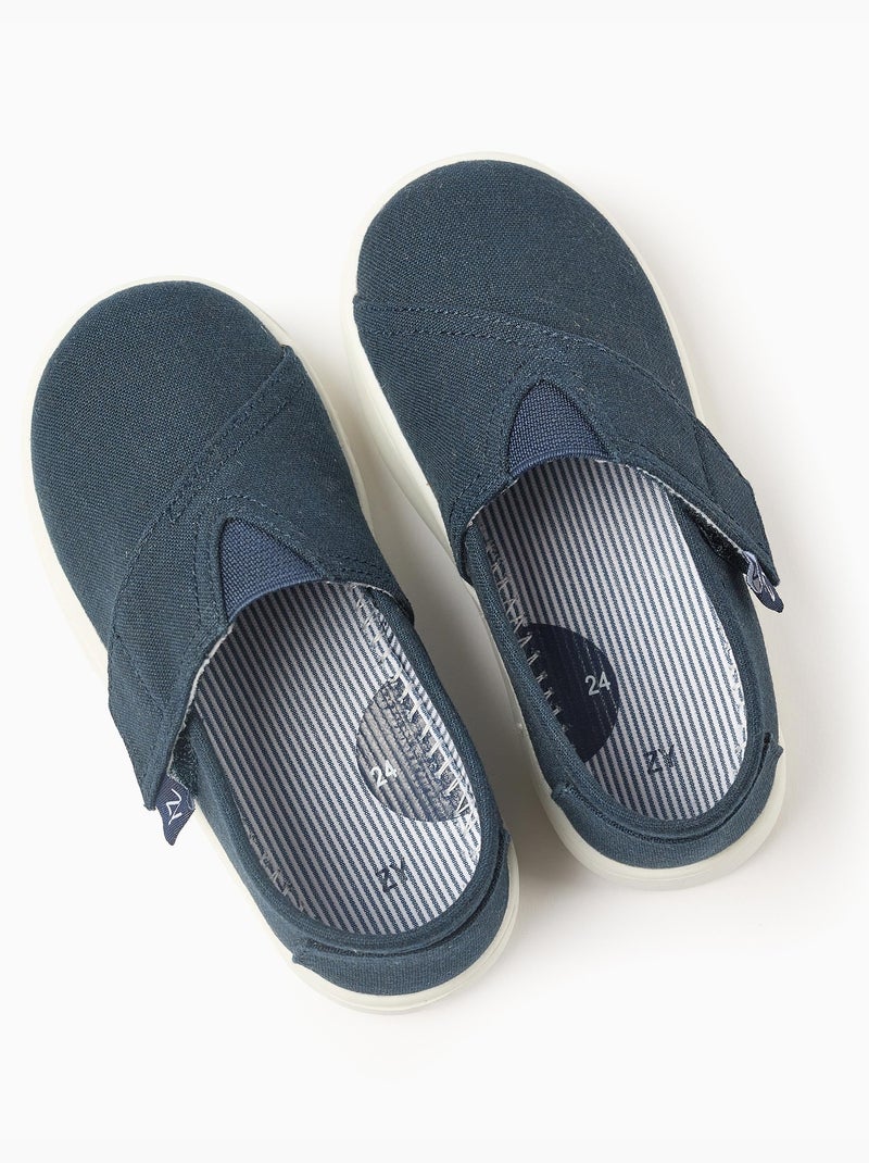 Espadrillas in lino con chiusura a strappo Blu Blu - Kiabi