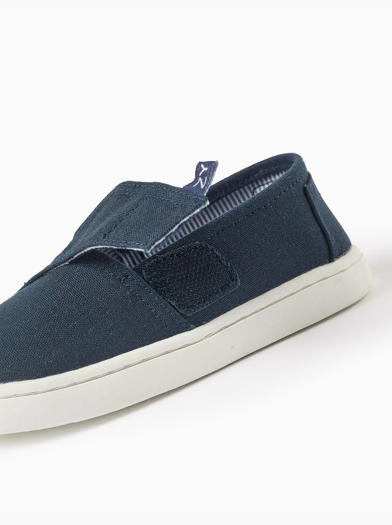 Espadrillas in lino con chiusura a strappo Blu Blu - Kiabi