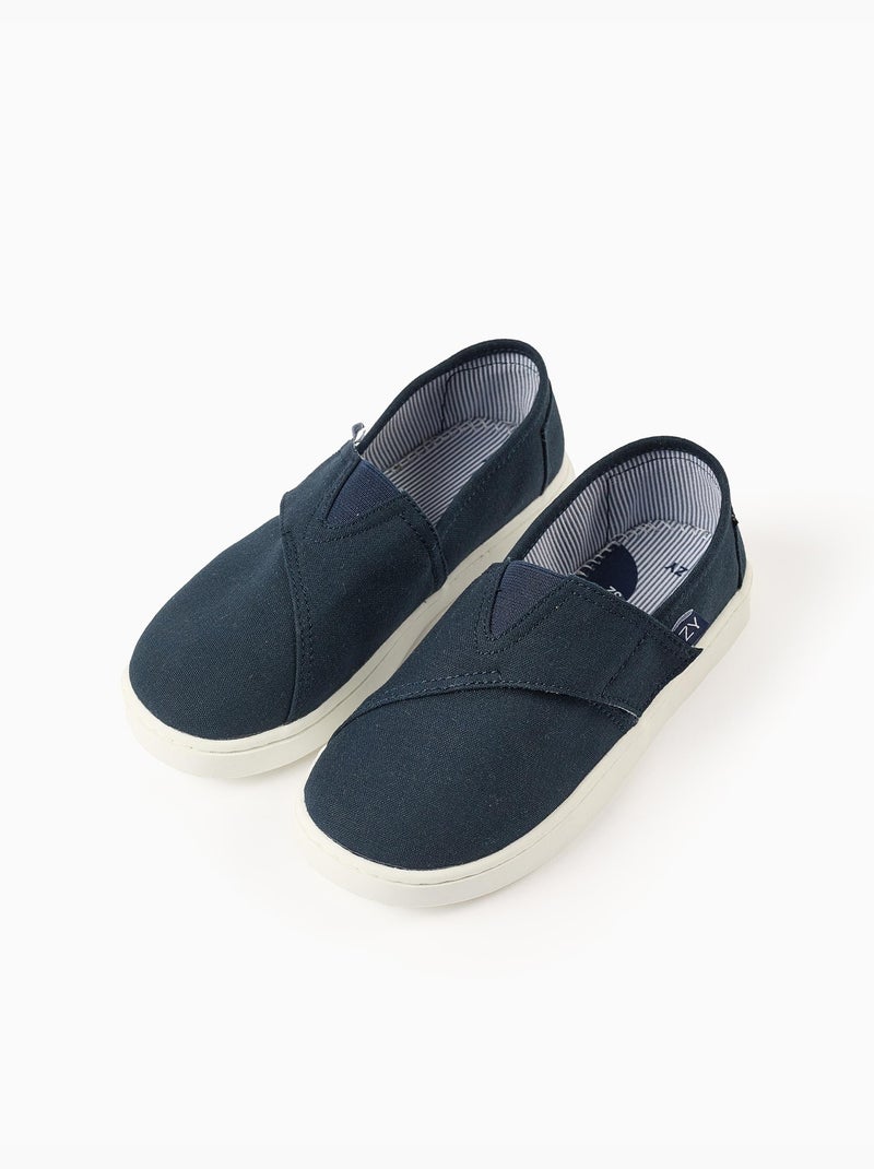 Espadrillas in lino con chiusura a strappo Blu scuro - Kiabi