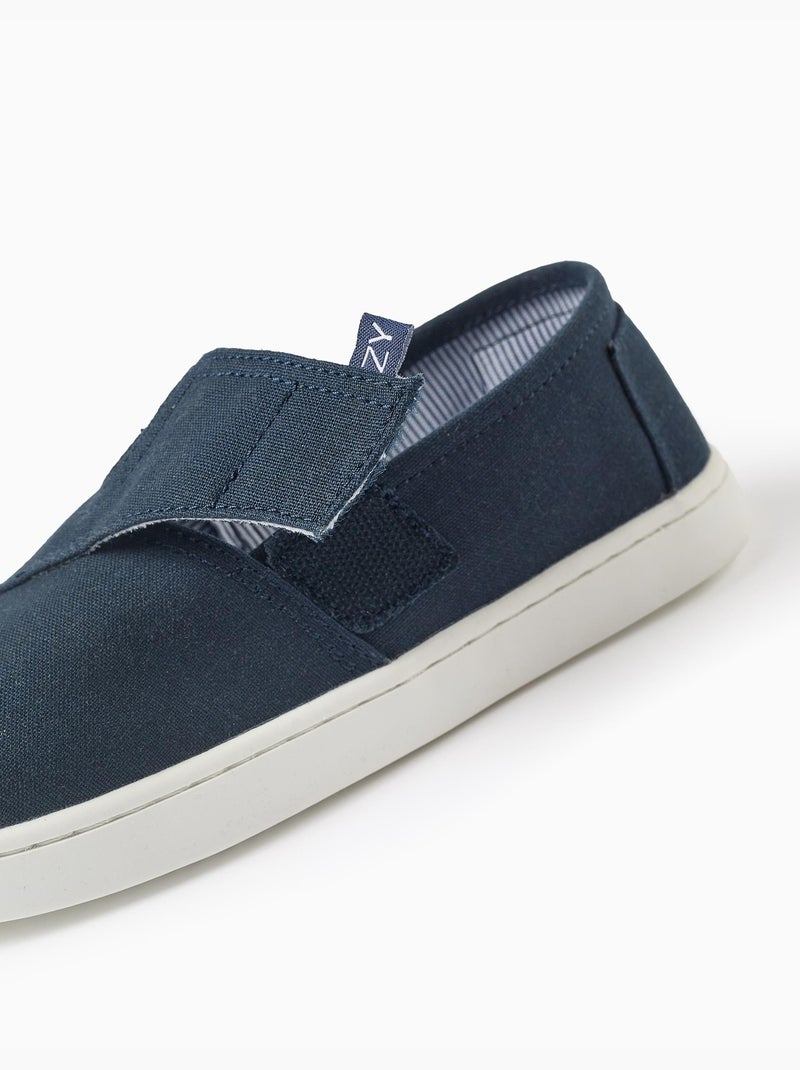 Espadrillas in lino con chiusura a strappo Blu scuro - Kiabi