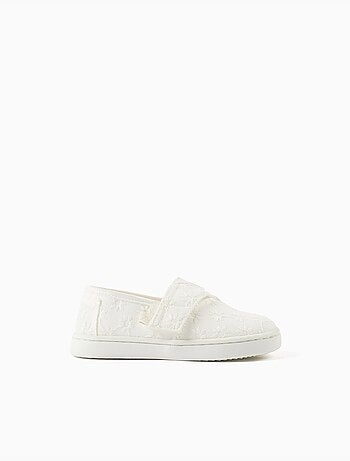 Espadrillas in lino con ricamo floreale