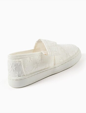 Espadrillas in lino con ricamo floreale