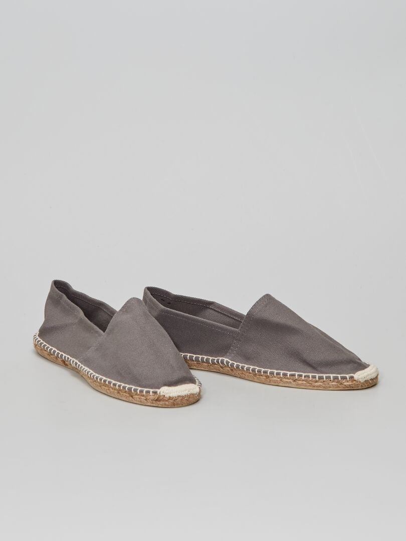 Espadrillas in tela grigio - Kiabi