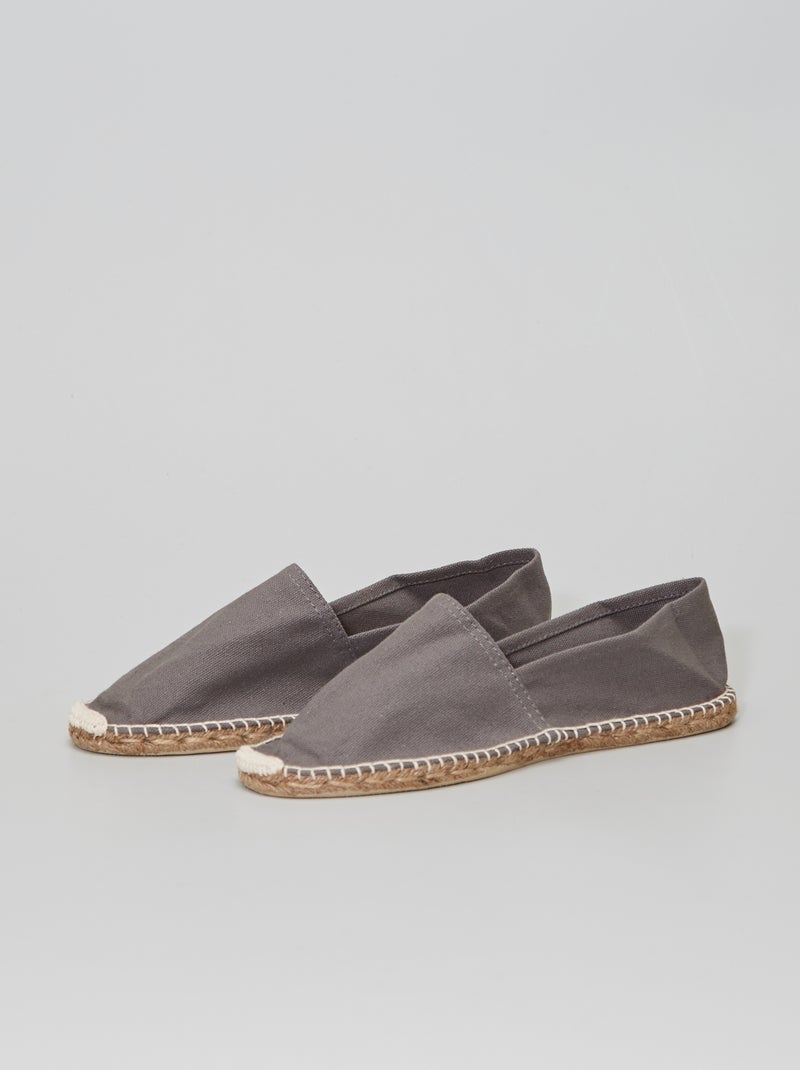 Espadrillas in tela grigio - Kiabi