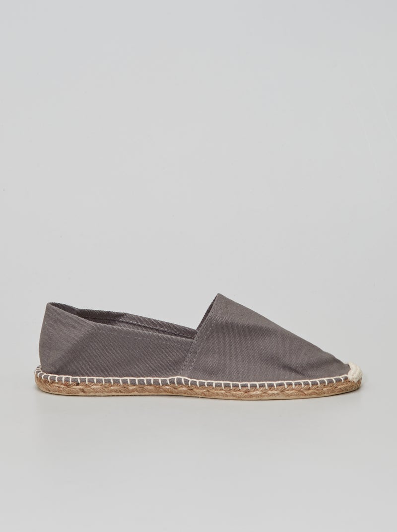 Espadrillas in tela grigio - Kiabi