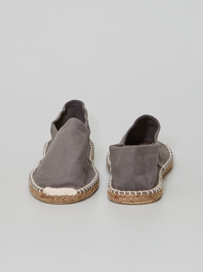 Espadrillas in tela grigio - Kiabi