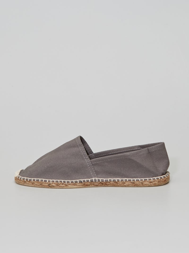 Espadrillas in tela grigio - Kiabi