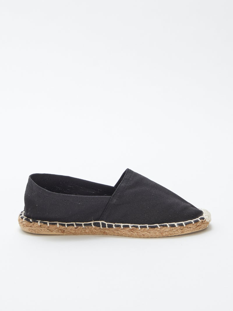Espadrillas in tela in tinta unita nero - Kiabi