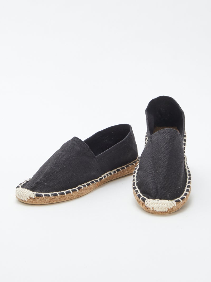 Espadrillas in tela in tinta unita nero - Kiabi