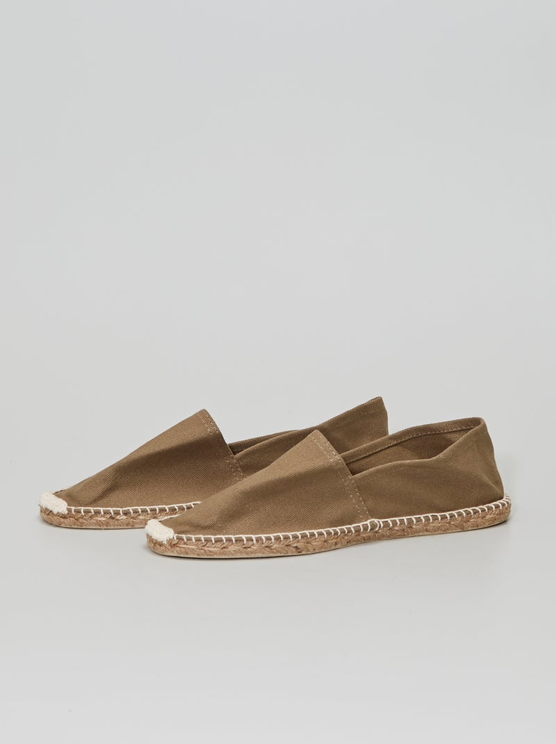 Espadrillas in tela kaki - Kiabi