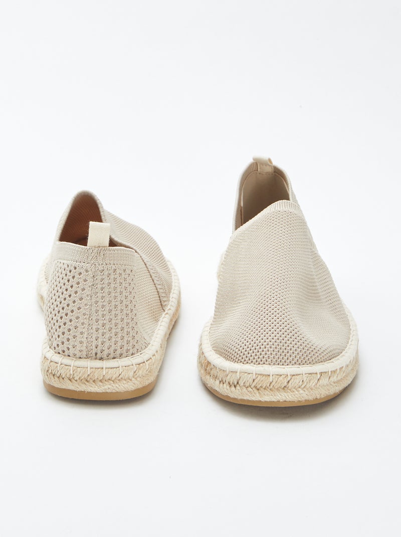 Espadrillas in tessuto fantasia beige - Kiabi