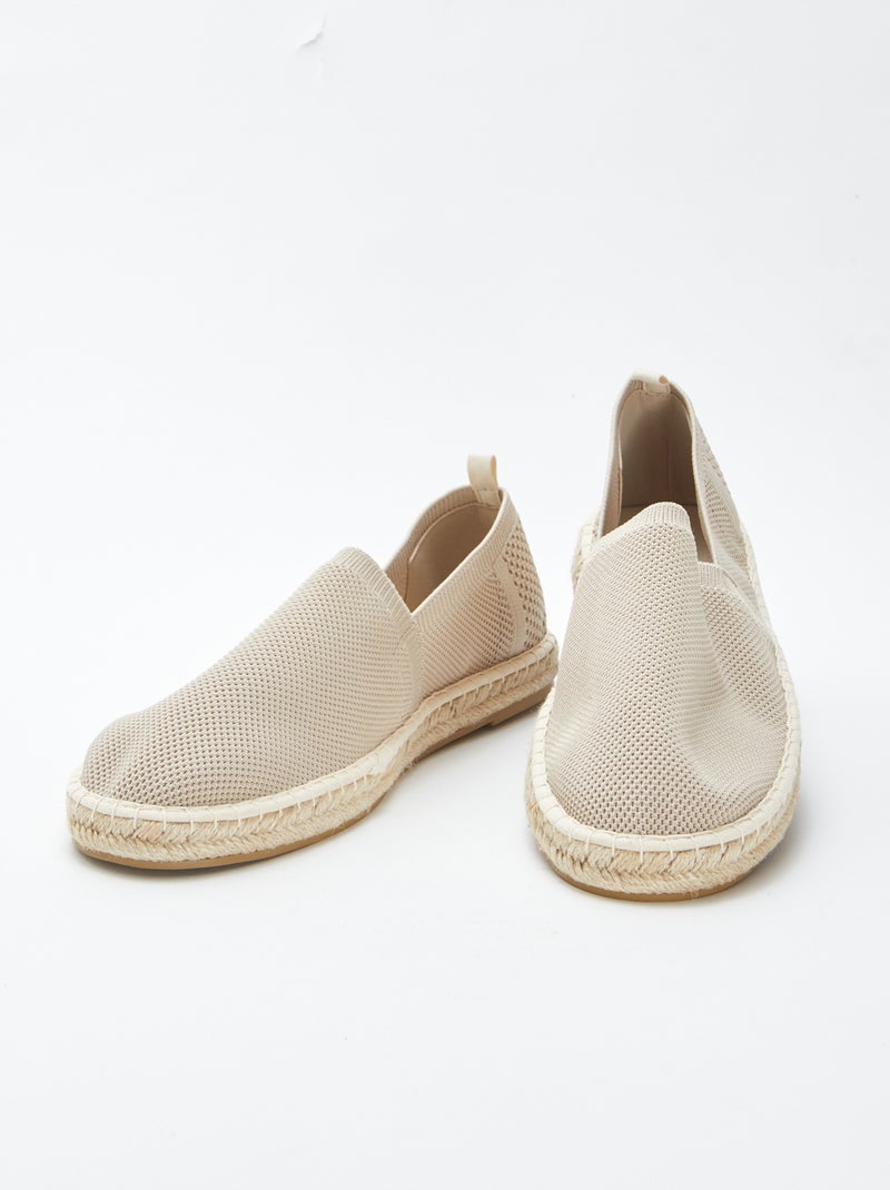 Espadrillas in tessuto fantasia beige - Kiabi