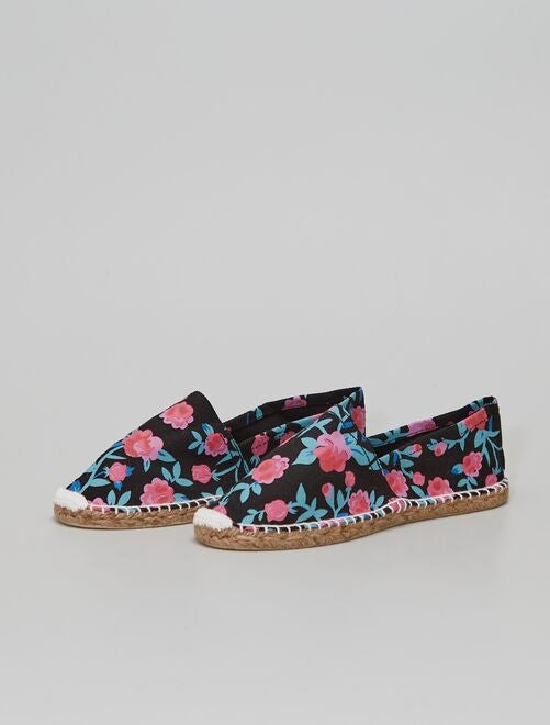 Espadrillas stampate a 'fiori' - NERO - Kiabi - 8.00€