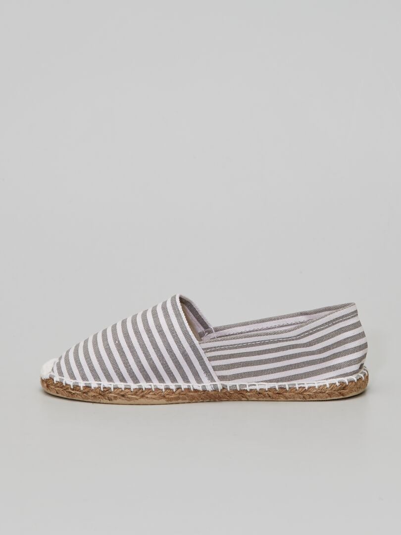 Espadrillas stampate a righe BIANCO - Kiabi