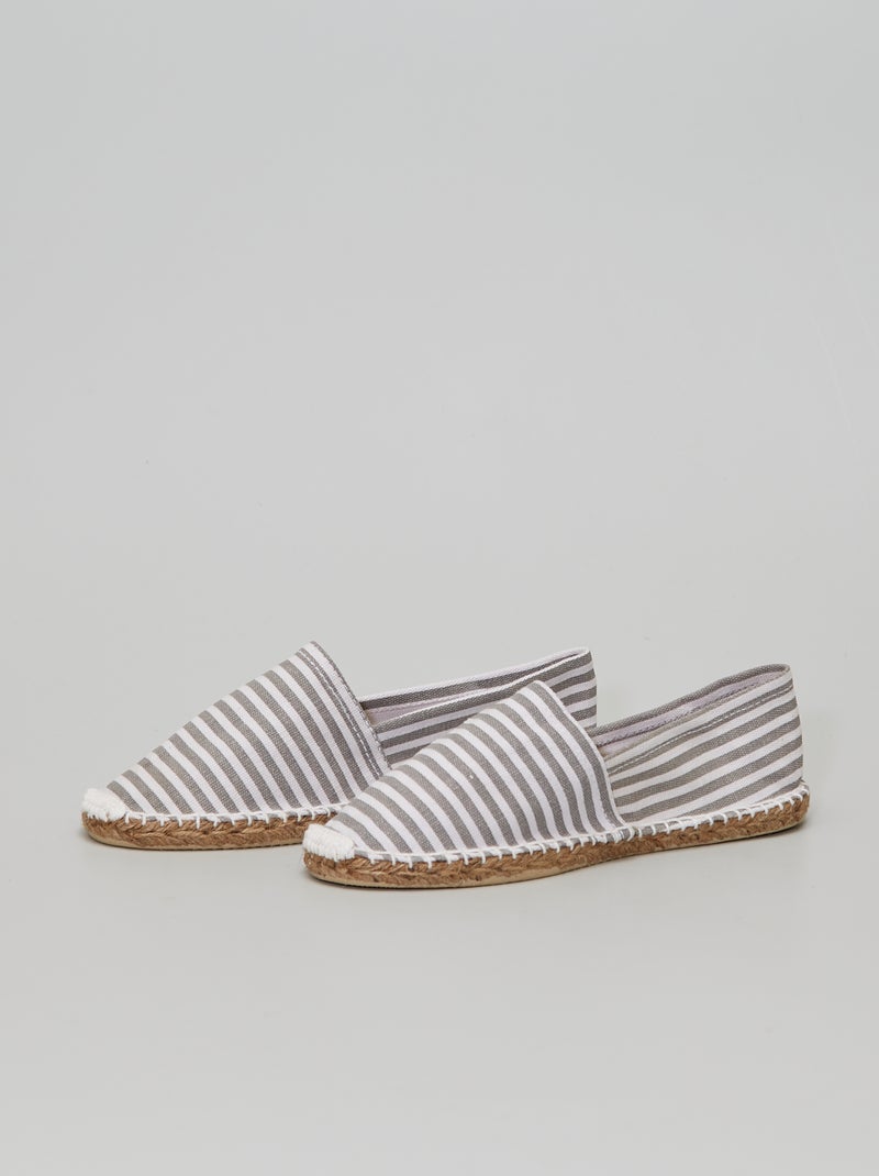 Espadrillas stampate a righe BIANCO - Kiabi