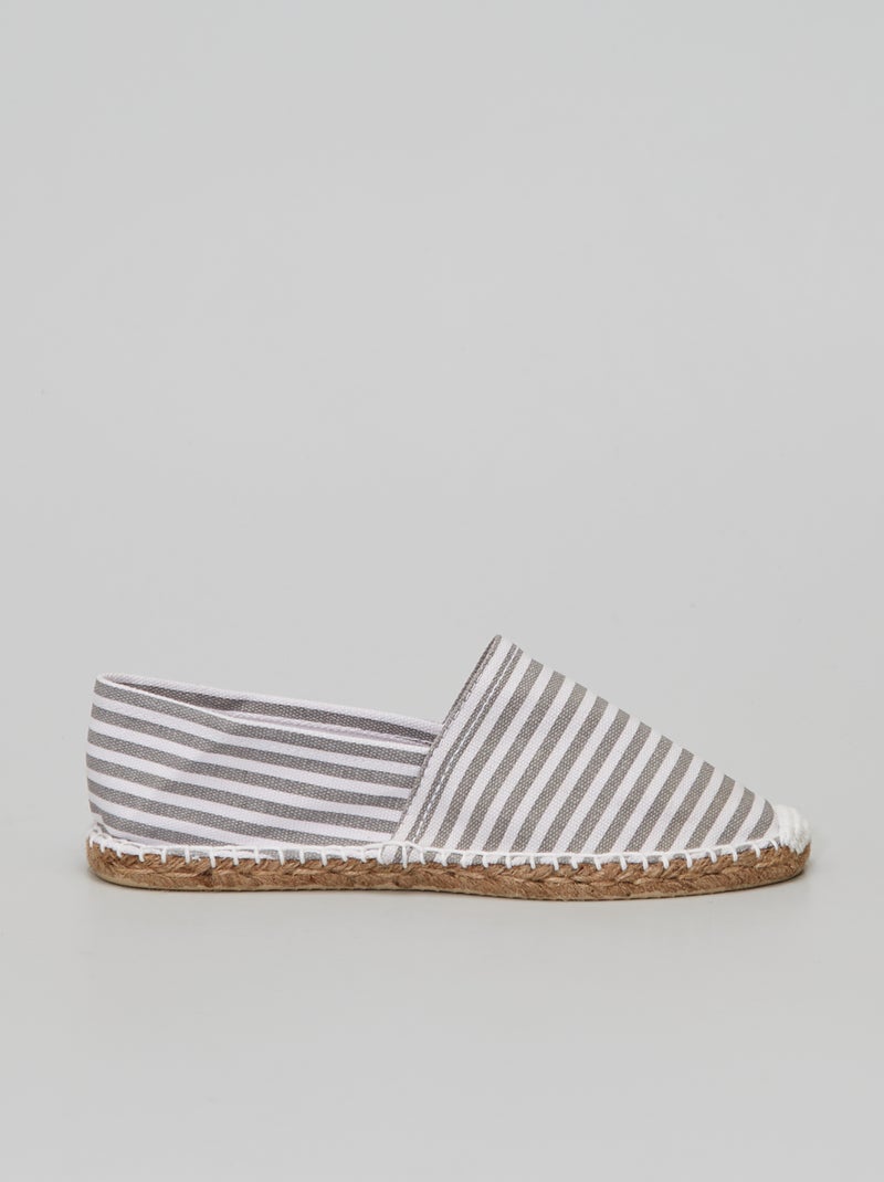 Espadrillas stampate a righe BIANCO - Kiabi