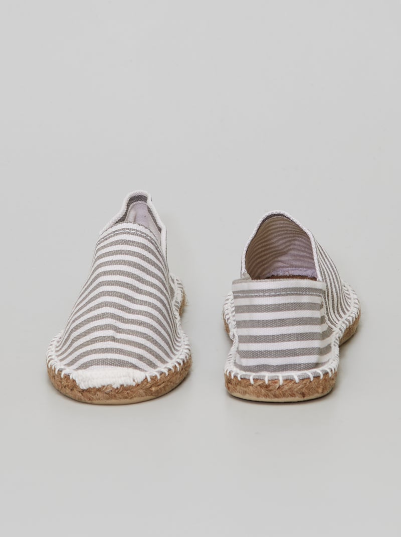Espadrillas stampate a righe BIANCO - Kiabi
