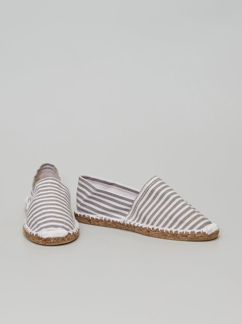 Espadrillas stampate a righe BIANCO - Kiabi
