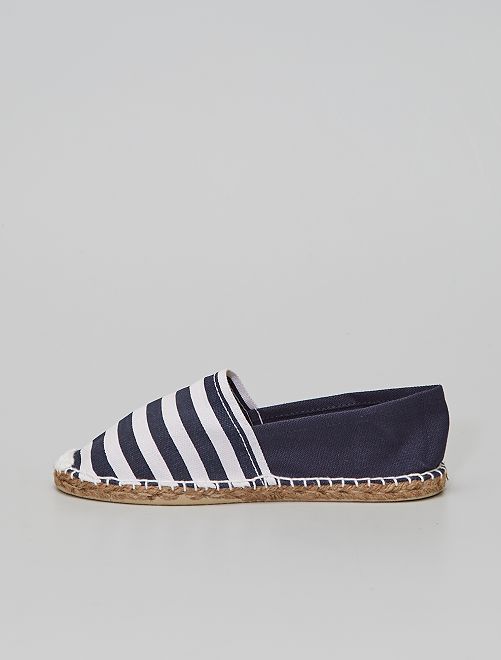 Espadrillas stampate 'marina' - a righe blu marine - Kiabi - 8.00€