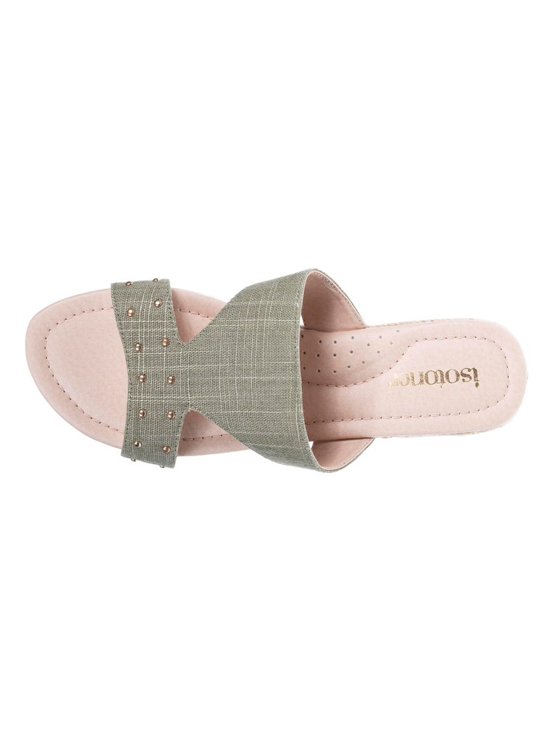 Espadrillas Tacco compensato da 3 cm  Isotoner Cachi - Kiabi