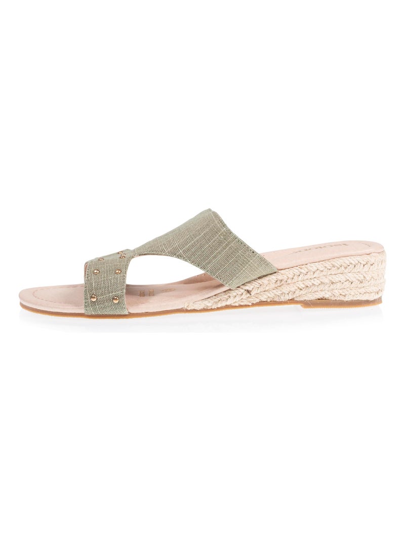 Espadrillas Tacco compensato da 3 cm  Isotoner Cachi - Kiabi