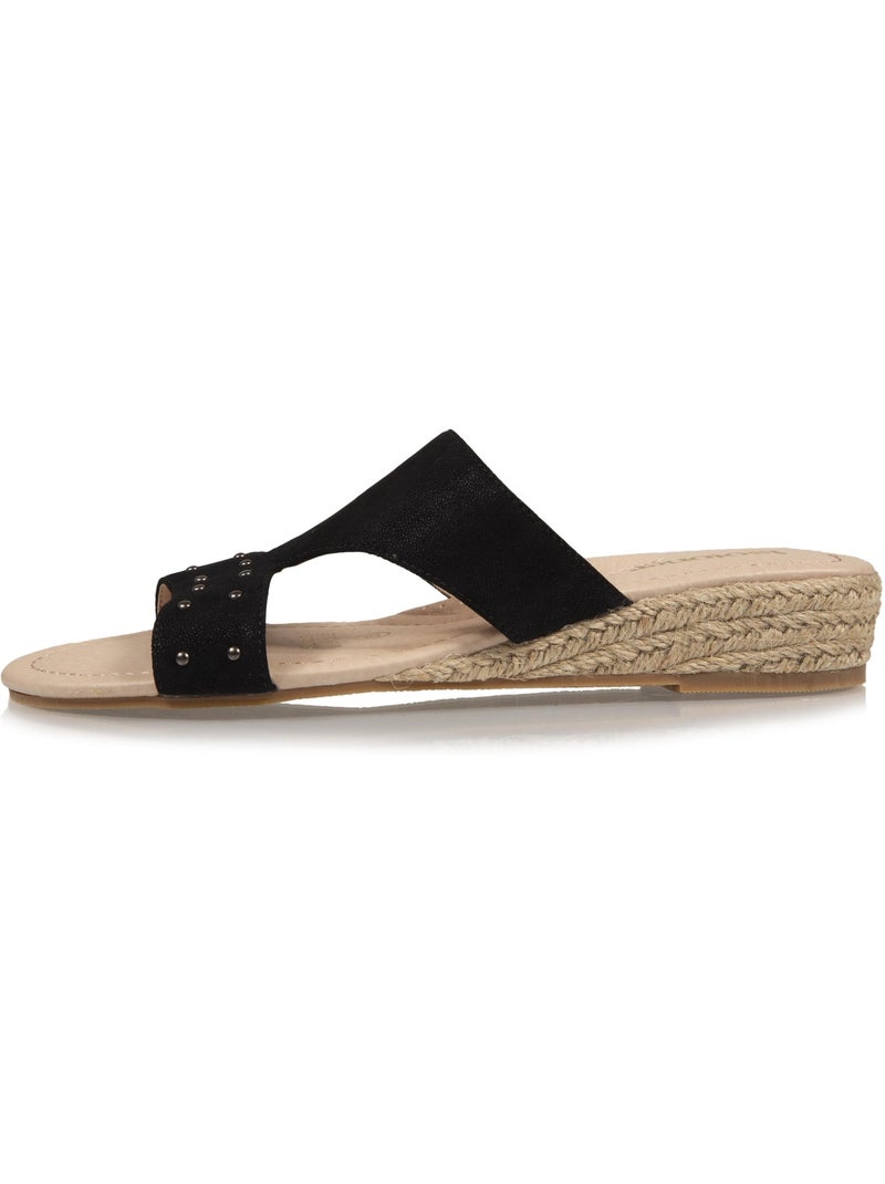 Espadrillas tacco compensato da 3 cm Nero - Kiabi
