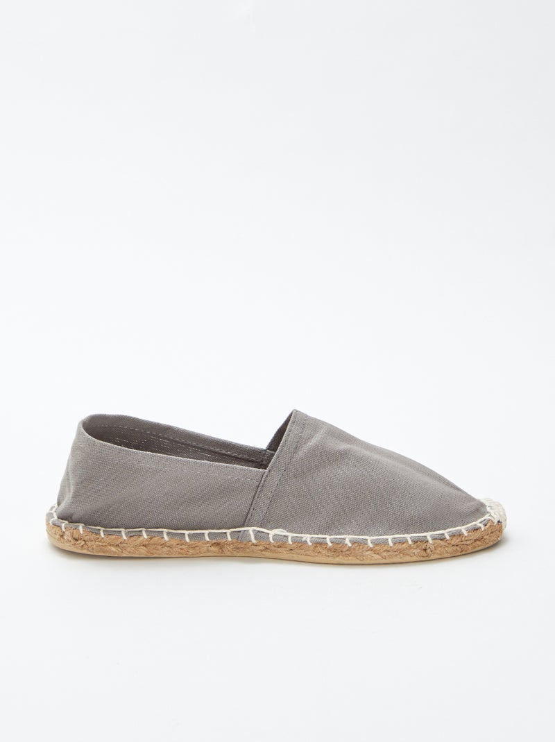 Espadrillas tinta unita in tela GRIGIO - Kiabi