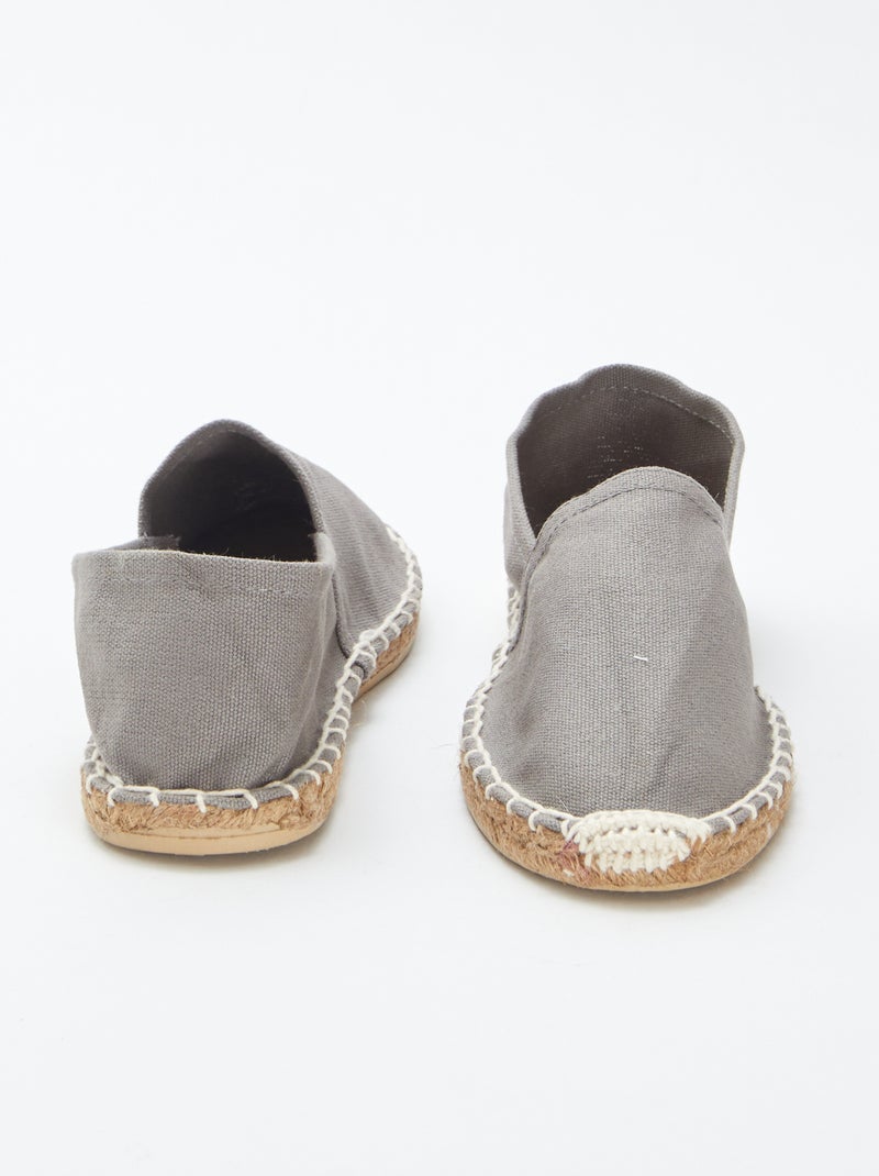 Espadrillas tinta unita in tela GRIGIO - Kiabi