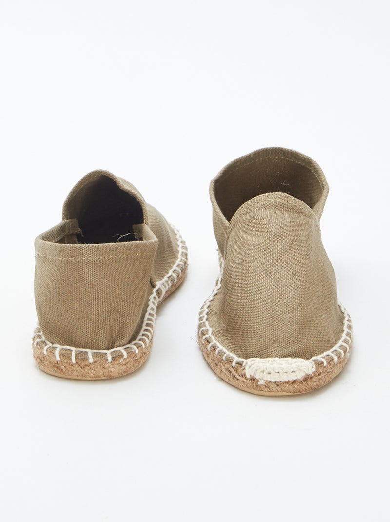Espadrillas tinta unita in tela KAKI - Kiabi