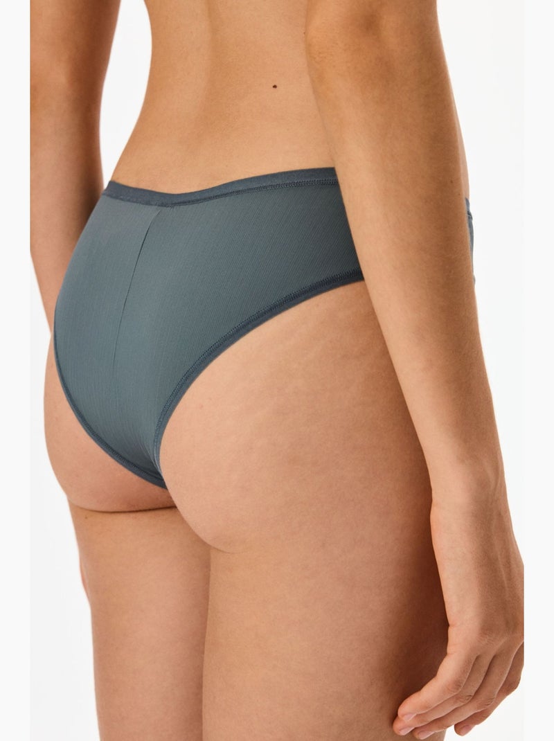 Essentials slip brasiliano con scollo a v penti Grigio - Kiabi