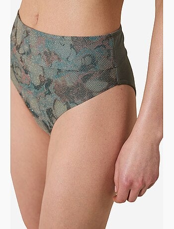 Estela vintage slip bikini a vita alta con dettaglio in mesh penti