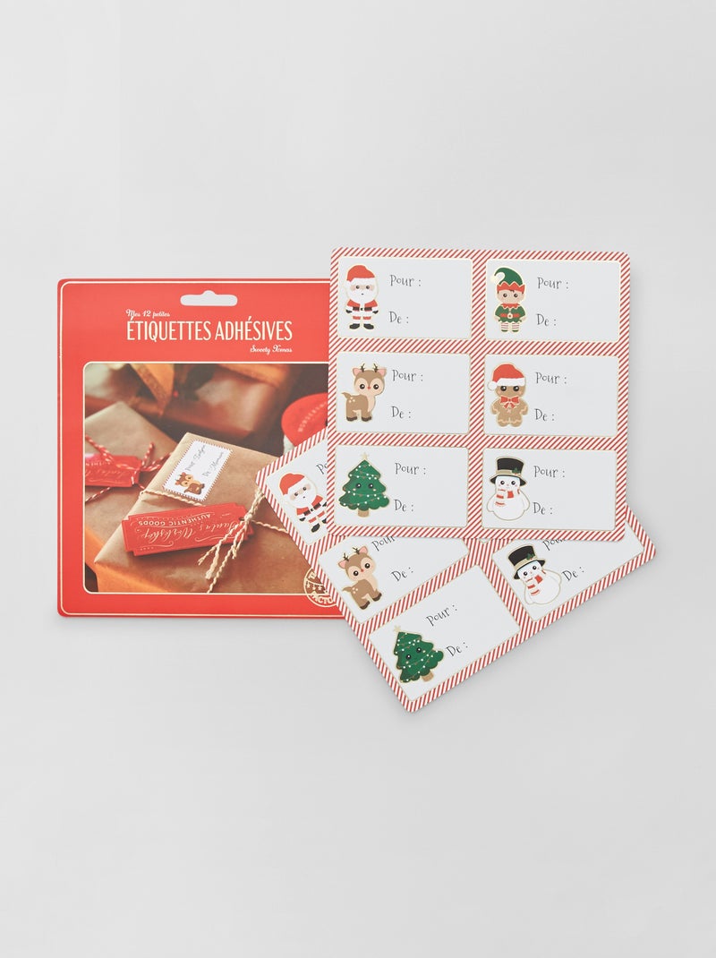 Etichette adesive 'Natale' multicolore - Kiabi