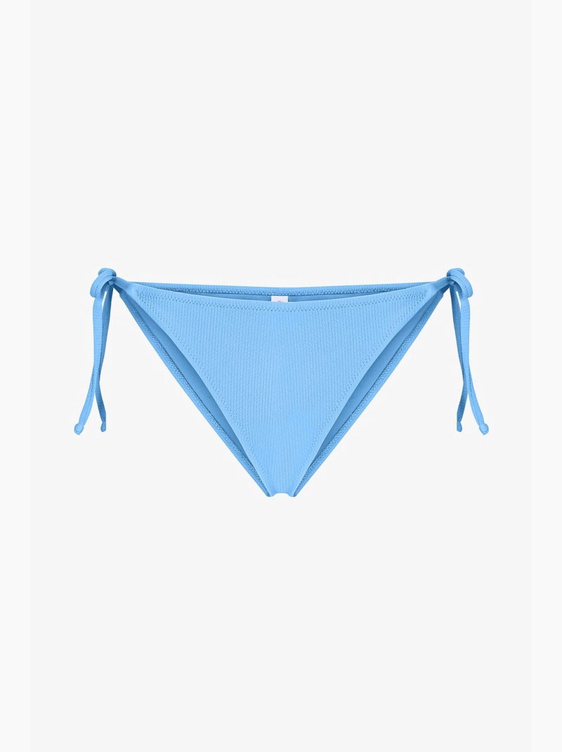 Eulina slip bikini a vita media testurizzato penti Blu cielo - Kiabi