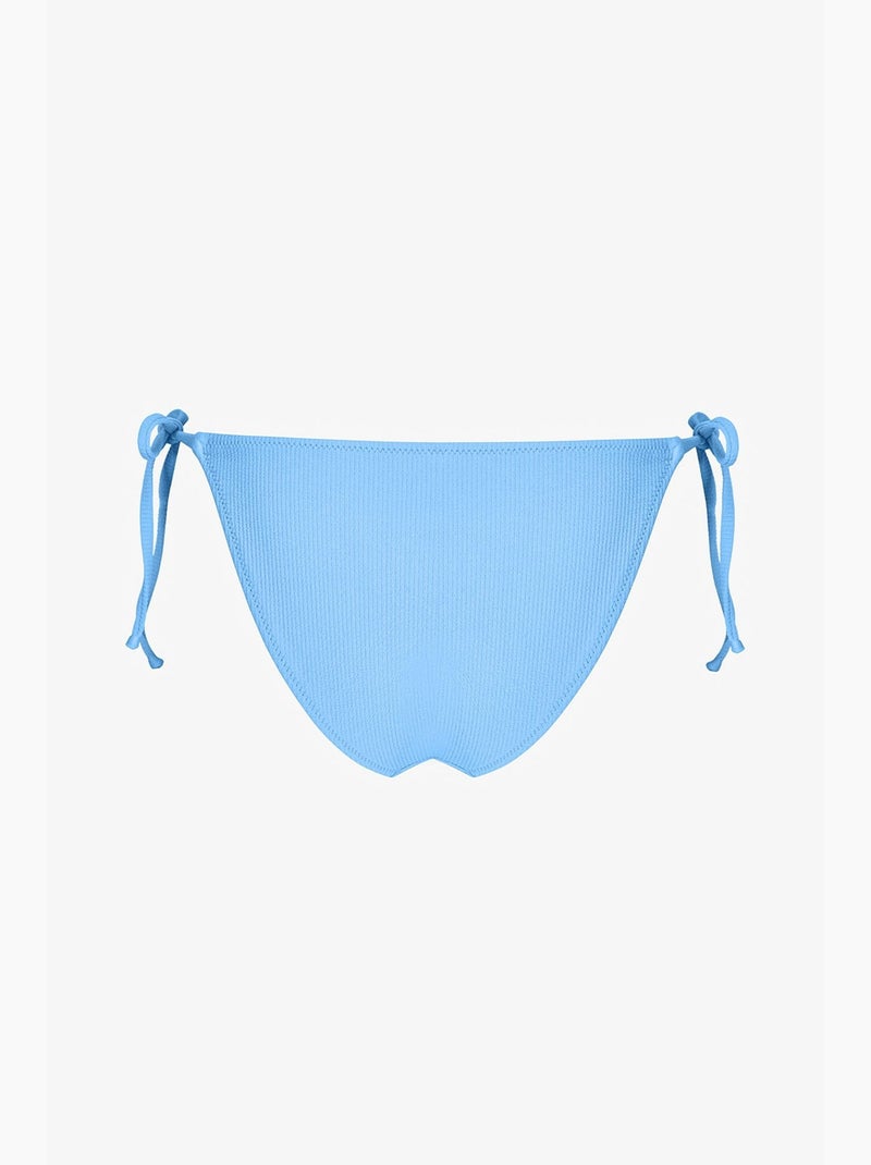 Eulina slip bikini a vita media testurizzato penti Blu cielo - Kiabi