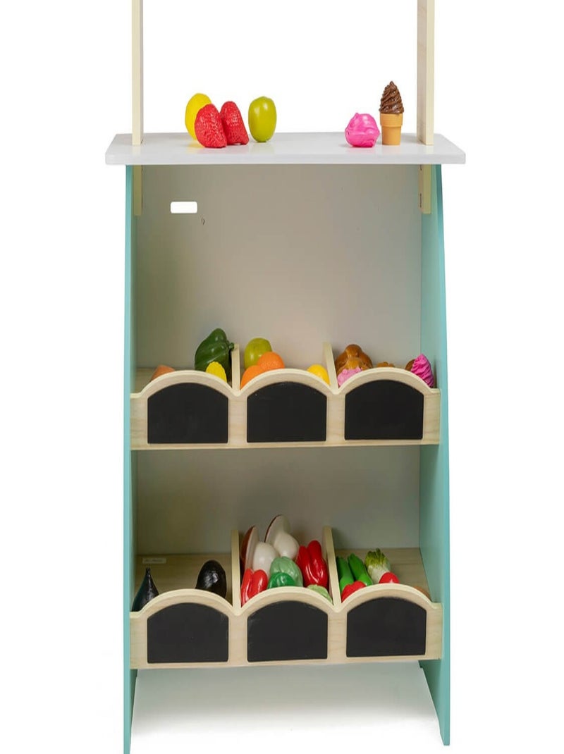 EUREKAKIDS - Banco da lavoro da commerciante in legno per bambini - Dai 3 ai 12 anni Blu - Kiabi