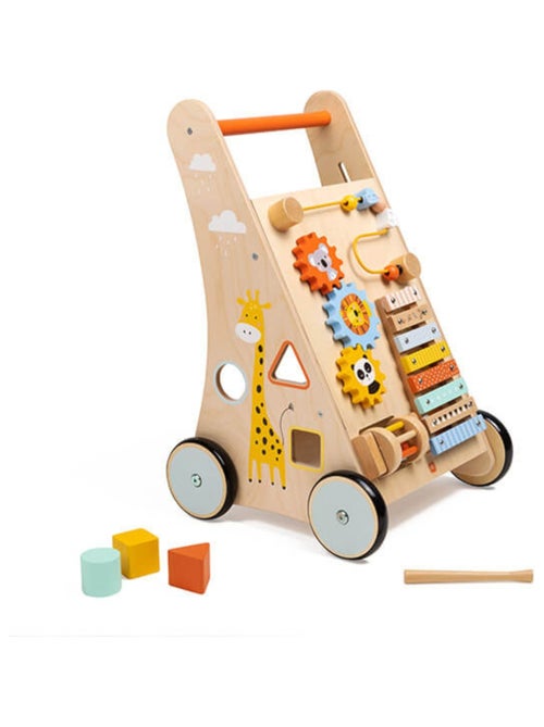 EUREKAKIDS - Carreto in legno 6 attività Jungle - Da 1 a 2 anni - Kiabi