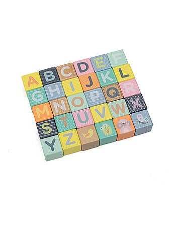 EUREKAKIDS - Carreto in legno con cubi da gioco - Da 18 mesi a 3 anni